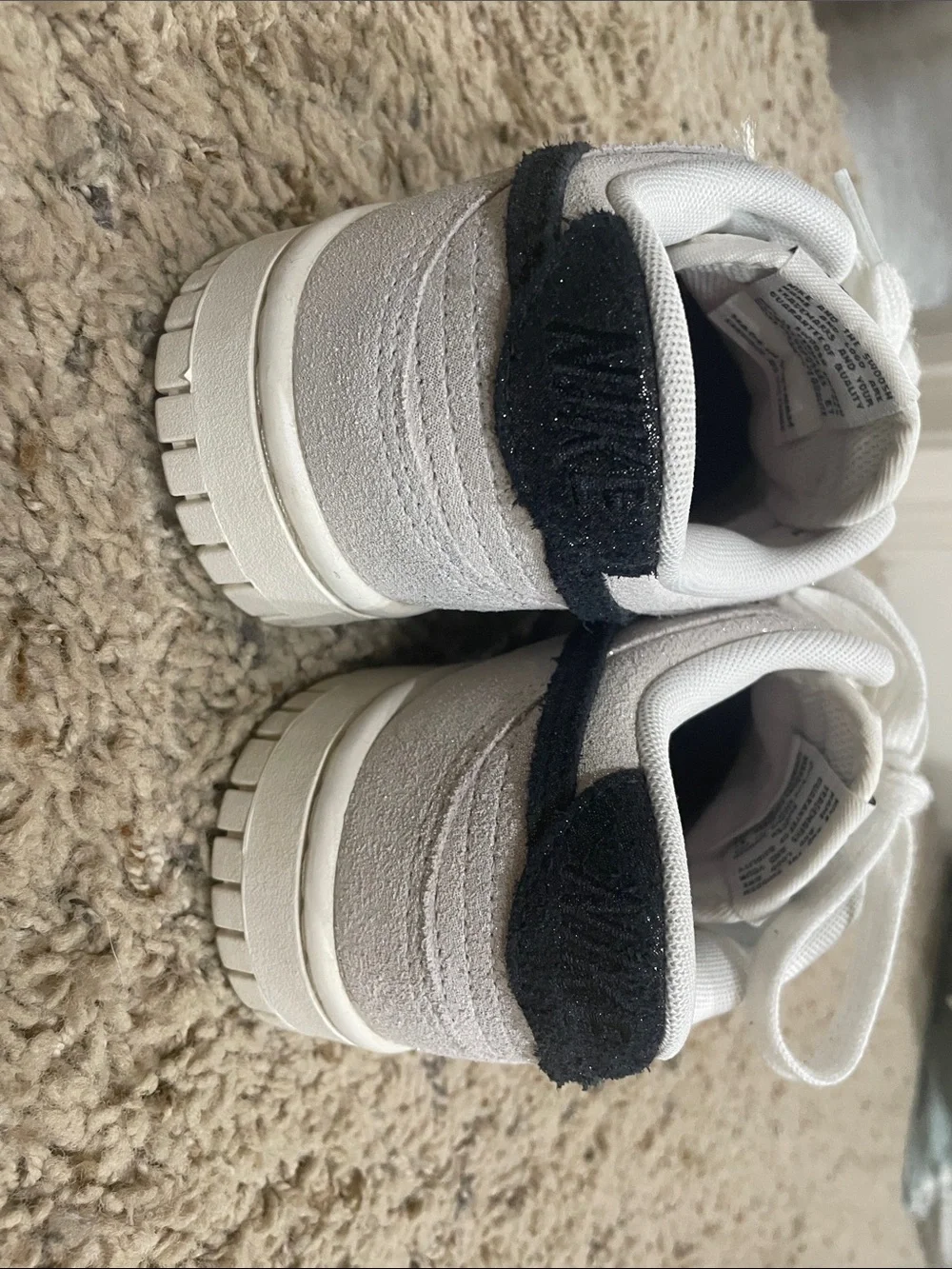 Nike Low-Top silver and black sparkly Sneakers